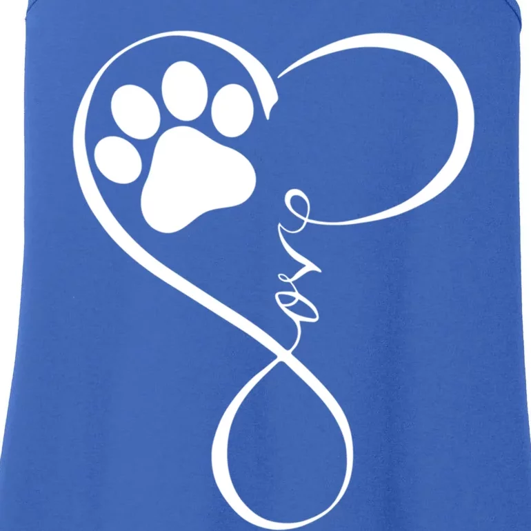 Dog Funny Gift Fun Pawprint Design Funny Gift Love Dogs Gift Cute Gift Ladies Essential Tank