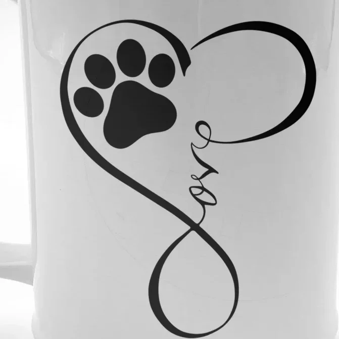 Dog Funny Gift Fun Pawprint Design Funny Gift Love Dogs Gift Cute Gift Front & Back Beer Stein