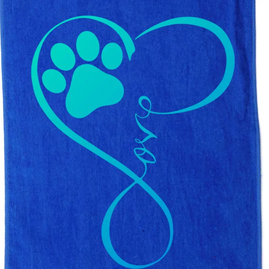 Dog Funny Gift Fun Pawprint Design Funny Gift Love Dogs Gift Cute Gift Platinum Collection Golf Towel