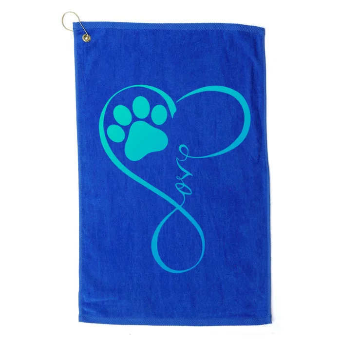 Dog Funny Gift Fun Pawprint Design Funny Gift Love Dogs Gift Cute Gift Platinum Collection Golf Towel