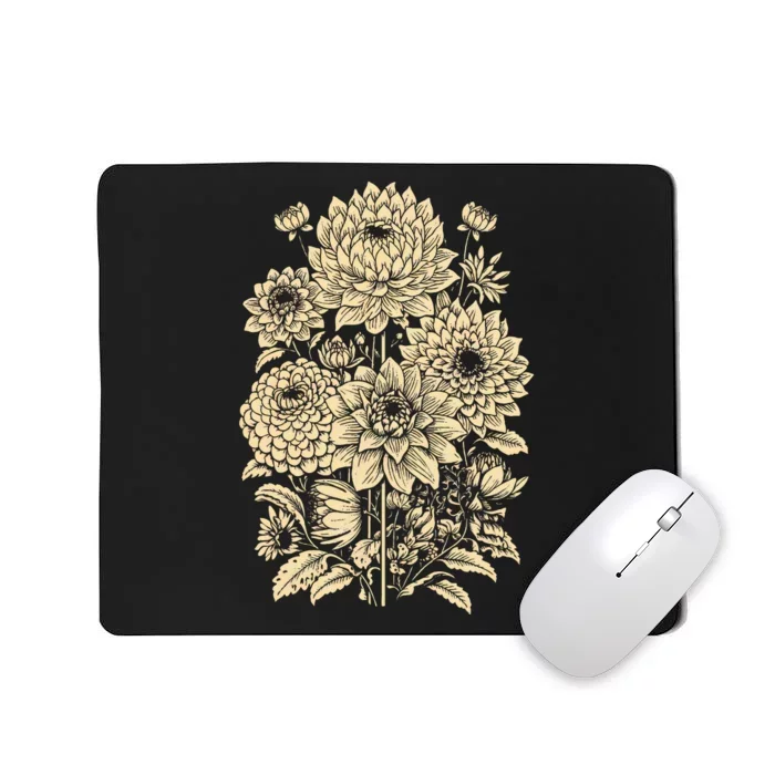 Dahlia Flower Garden Floral Mousepad