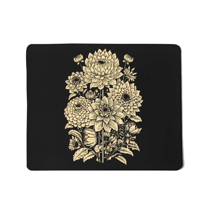 Dahlia Flower Garden Floral Mousepad