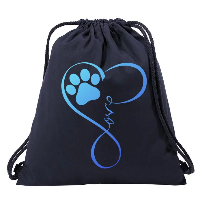 Dog Funny Gift Fun Pawprint Design Funny Gift Love Dogs Gift Cute Gift Drawstring Bag