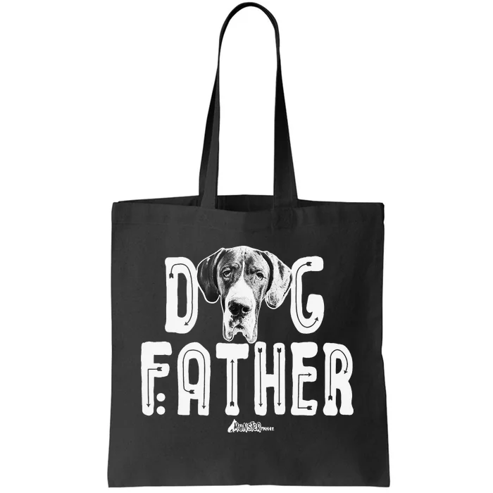 Dog Father Great Dane Top Funny Dog Walking Dad Tote Bag