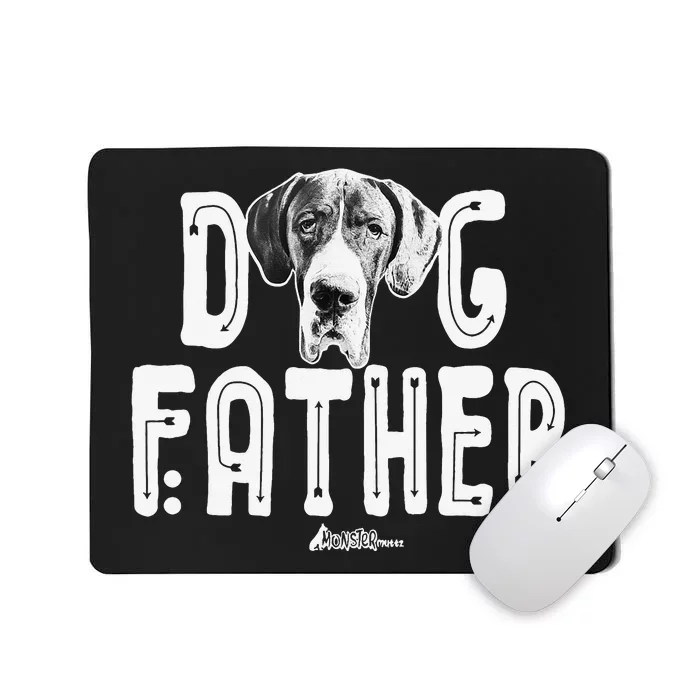 Dog Father Great Dane Top Funny Dog Walking Dad Mousepad