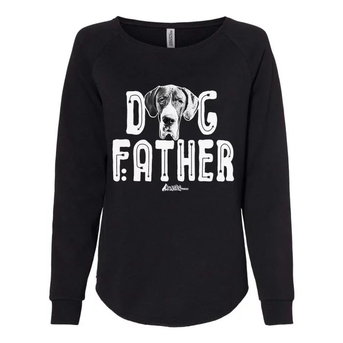 Dog Father Great Dane Top Funny Dog Walking Dad Womens California Wash Sweatshirt