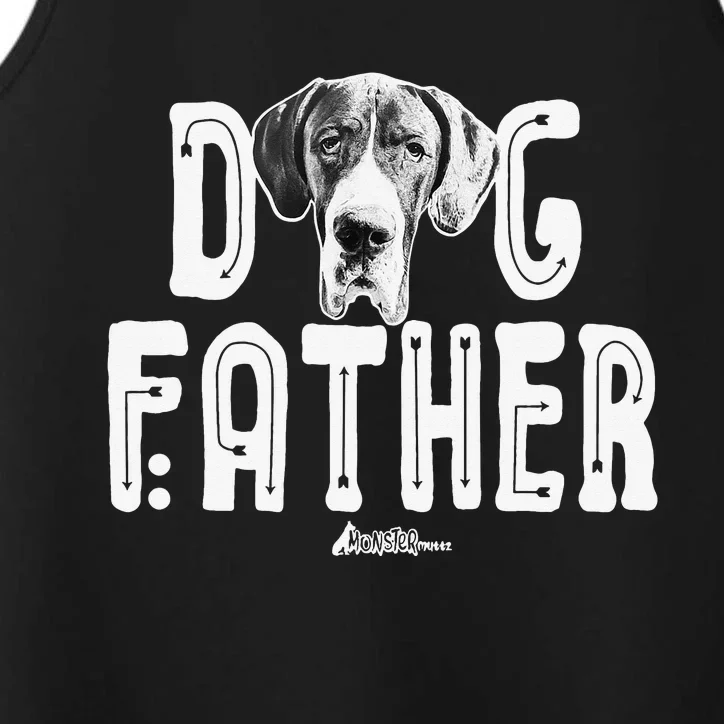 Dog Father Great Dane Top Funny Dog Walking Dad Performance Tank