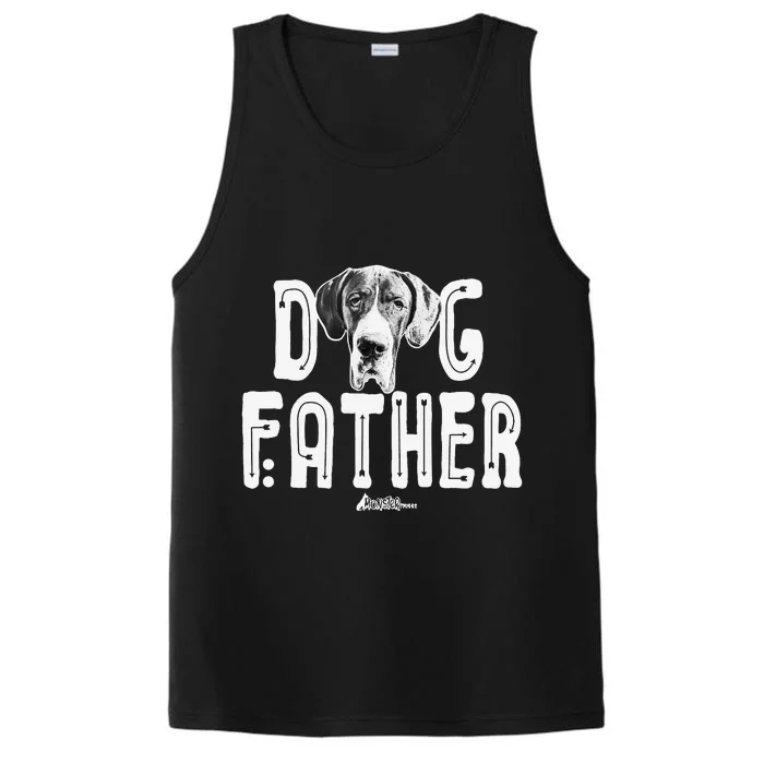 Dog Father Great Dane Top Funny Dog Walking Dad Performance Tank