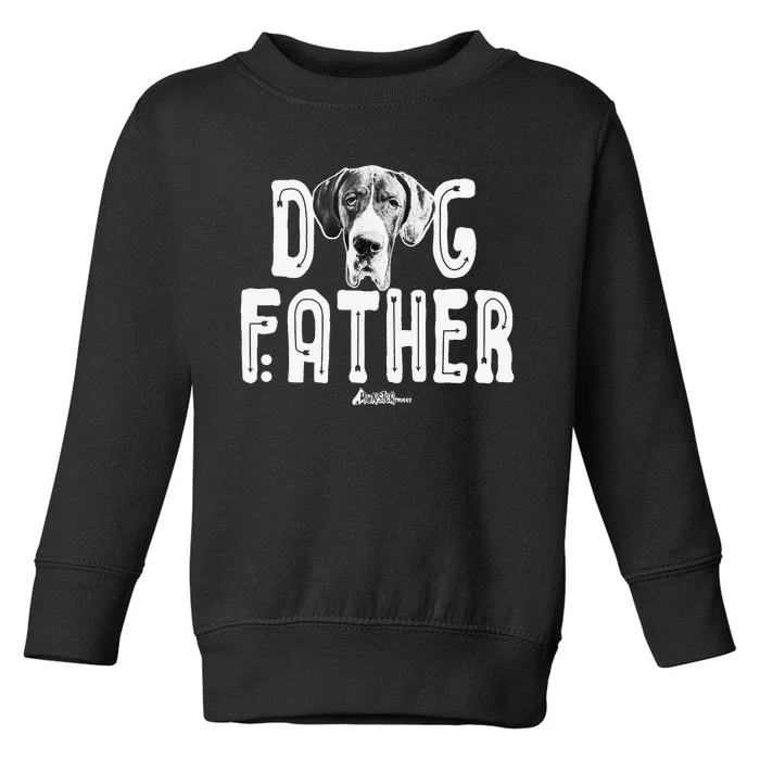 Dog Father Great Dane Top Funny Dog Walking Dad Toddler Sweatshirt