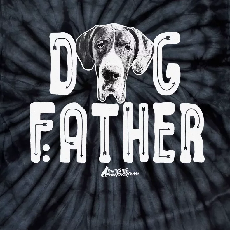 Dog Father Great Dane Top Funny Dog Walking Dad Tie-Dye T-Shirt