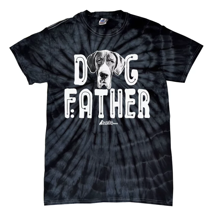 Dog Father Great Dane Top Funny Dog Walking Dad Tie-Dye T-Shirt