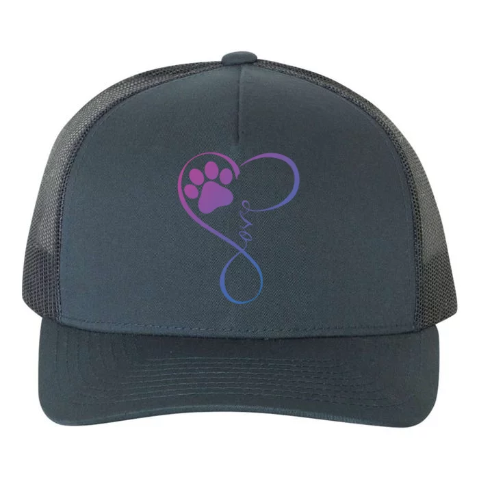 Dog Funny Gift Fun Pawprint Design Funny Gift Love Dogs Gift Cute Gift Yupoong Adult 5-Panel Trucker Hat