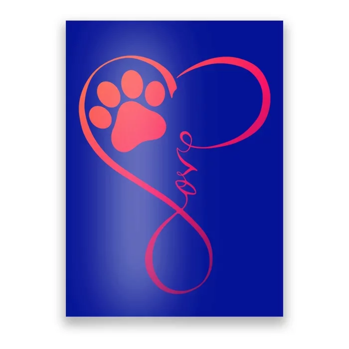 Dog Funny Gift Fun Pawprint Design Funny Gift Love Dogs Gift Cute Gift Poster