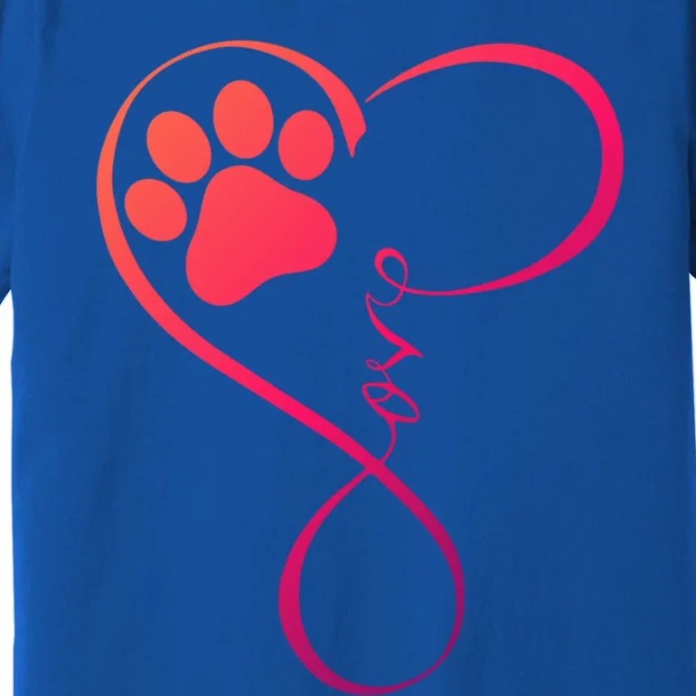 Dog Funny Gift Fun Pawprint Design Funny Gift Love Dogs Gift Cute Gift Premium T-Shirt