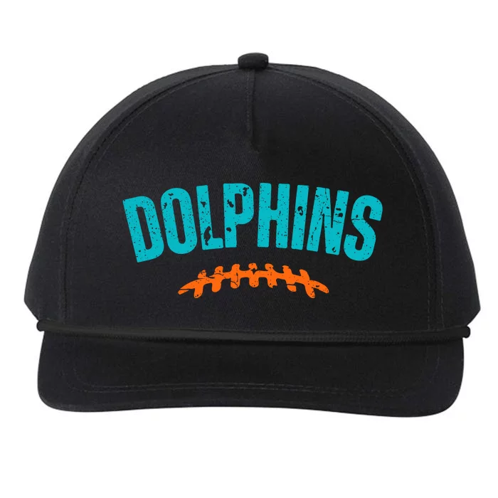 Dolphins Football Gift For Miami Fan Sport Snapback Five-Panel Rope Hat