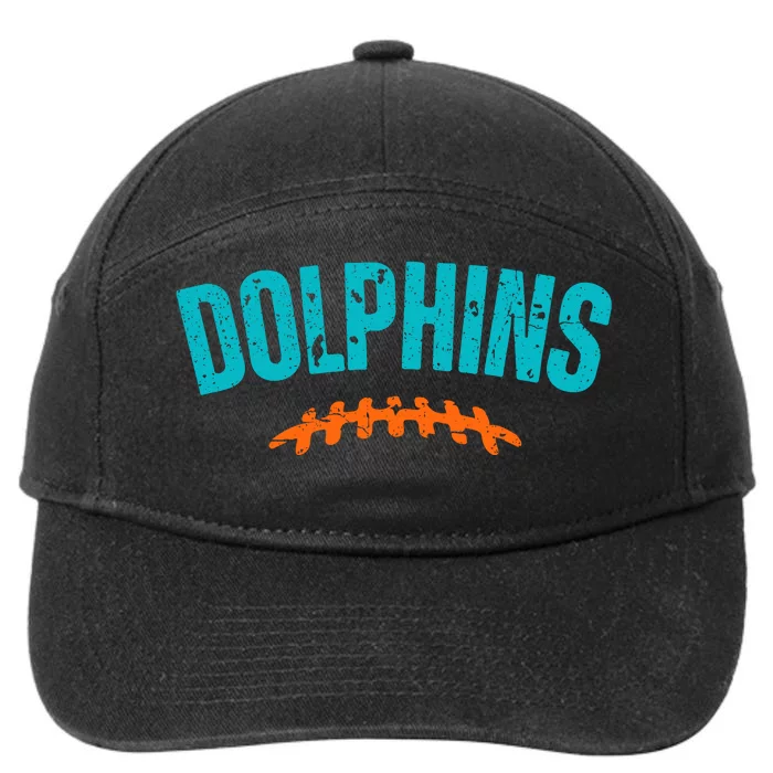 Dolphins Football Gift For Miami Fan Sport 7-Panel Snapback Hat