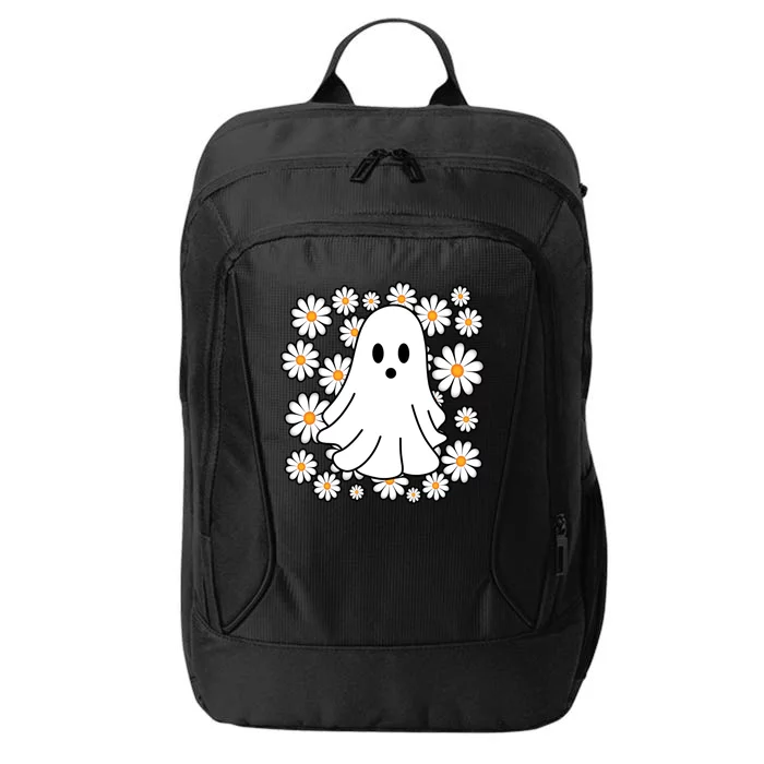 Daisy Floral Ghost Cute Halloween City Backpack