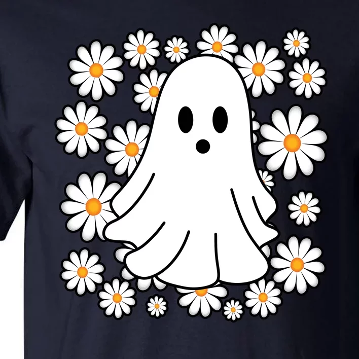 Daisy Floral Ghost Cute Halloween Tall T-Shirt