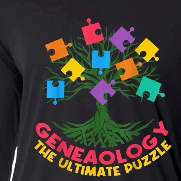 DNA Fractal Genealogy Of Life Genetics Tree Biology Class Cooling Performance Long Sleeve Crew