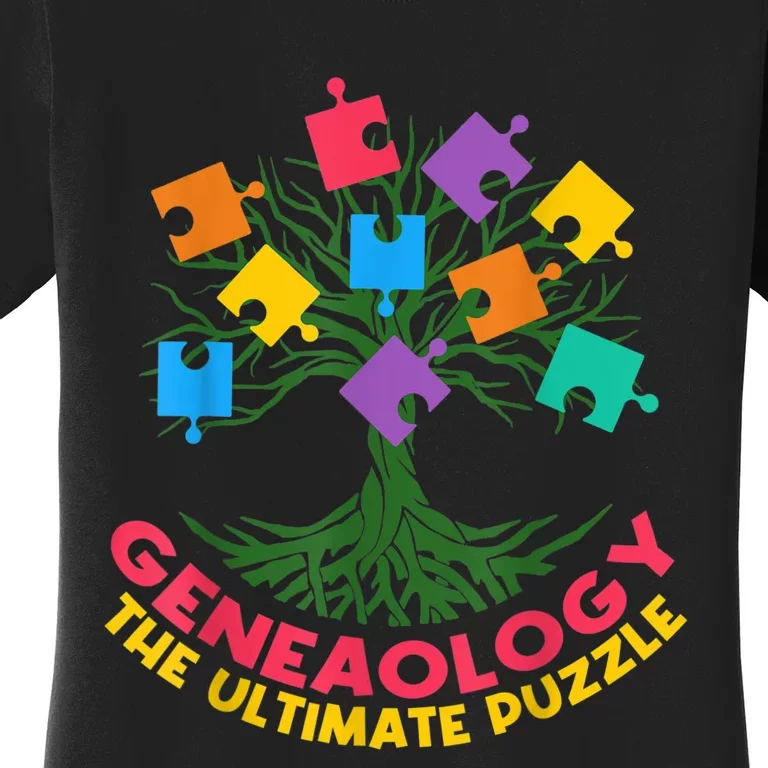 DNA Fractal Genealogy Of Life Genetics Tree Biology Class Women's T-Shirt