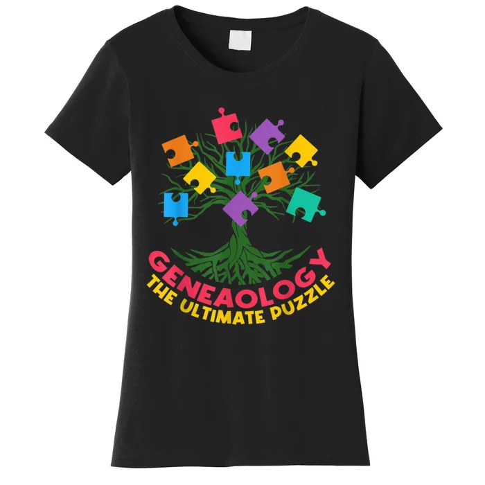 DNA Fractal Genealogy Of Life Genetics Tree Biology Class Women's T-Shirt