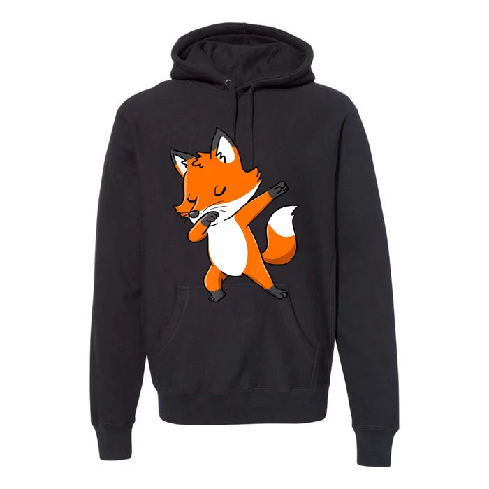 Dabbing Fox Gift For Fox Lover Gift Premium Hoodie