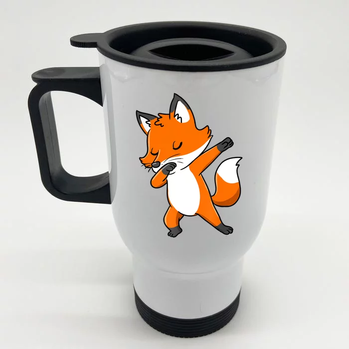 Dabbing Fox Gift For Fox Lover Gift Front & Back Stainless Steel Travel Mug