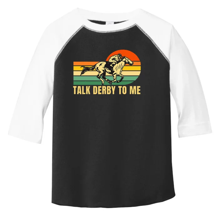 Derby Funny Horse Racing Retro Kentucky Talk To Me Toddler Fine Jersey T-Shirt