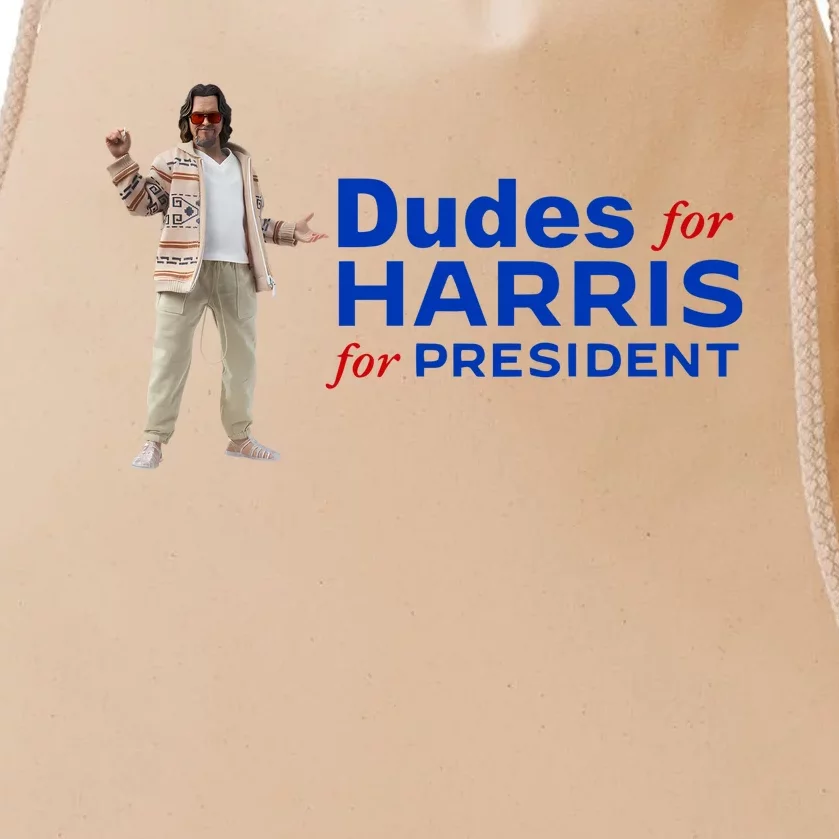 Dudes For Harris For President Drawstring Bag