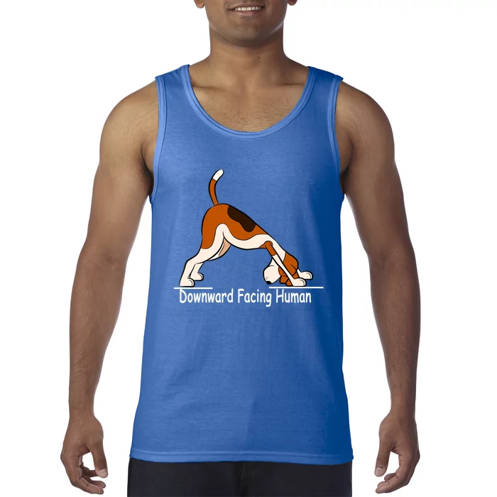 Downward Facing Hu Funny Yoga Gift Tank Top