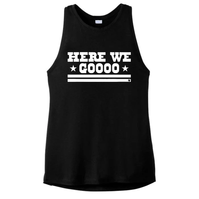 Dallas Football Here We Go Ladies Tri-Blend Wicking Tank