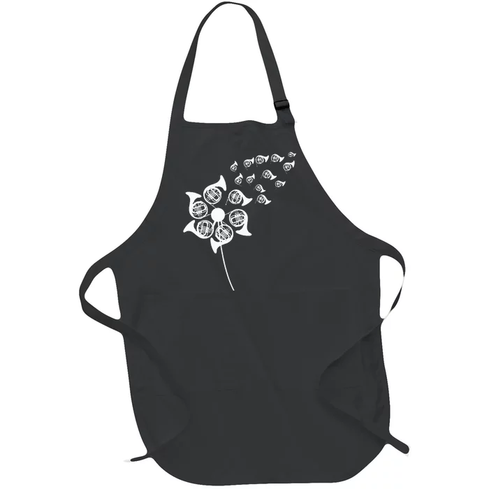 Dandelion French Horn Full-Length Apron With Pocket