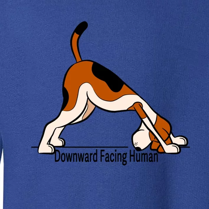 Downward Facing Hu Gift Funny Dog Yoga Gift Toddler Sweatshirt