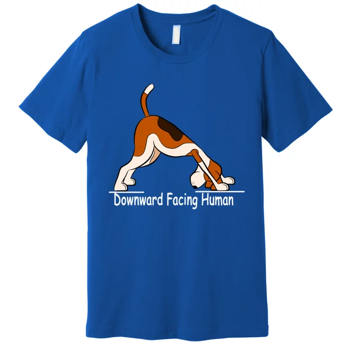 Downward Facing Hu Funny Yoga Gift Premium T-Shirt