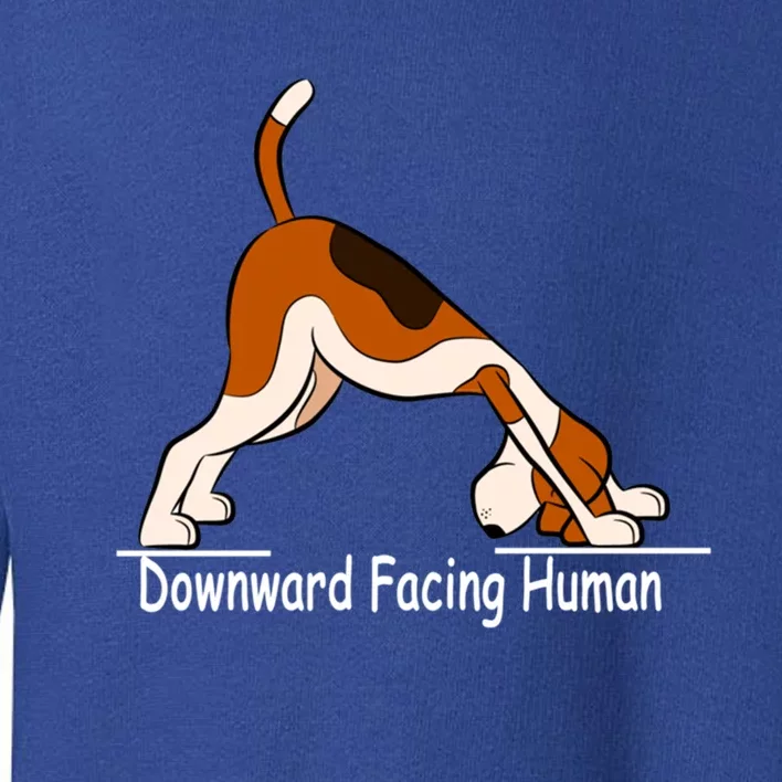 Downward Facing Hu Funny Yoga Gift Toddler Sweatshirt