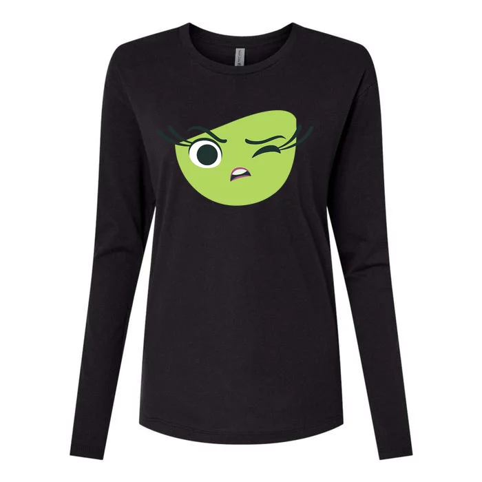 Disgust Face Halloween Costume Womens Cotton Relaxed Long Sleeve T-Shirt