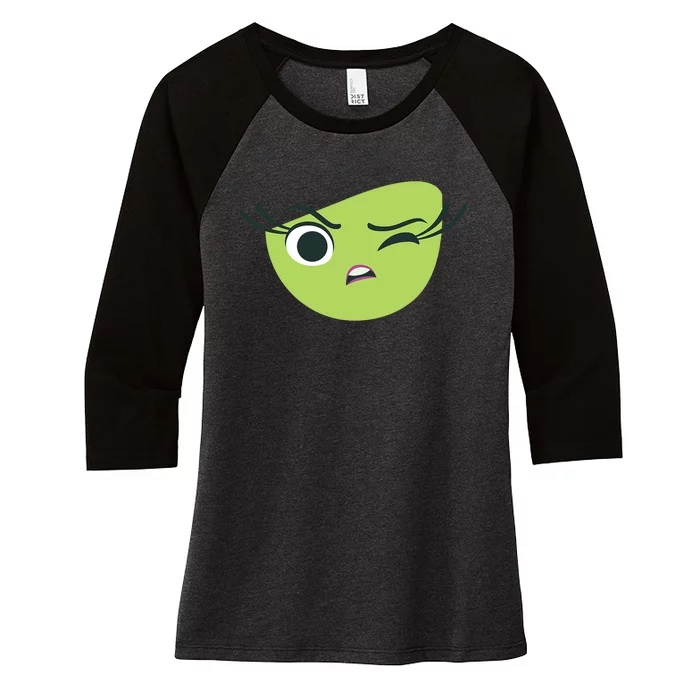 Disgust Face Halloween Costume Women's Tri-Blend 3/4-Sleeve Raglan Shirt