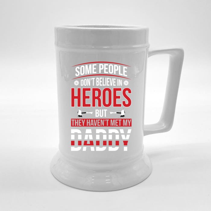 Dad Firefighter Hero Proud Son And Daughter Of A Fire Meaningful Gift Front & Back Beer Stein