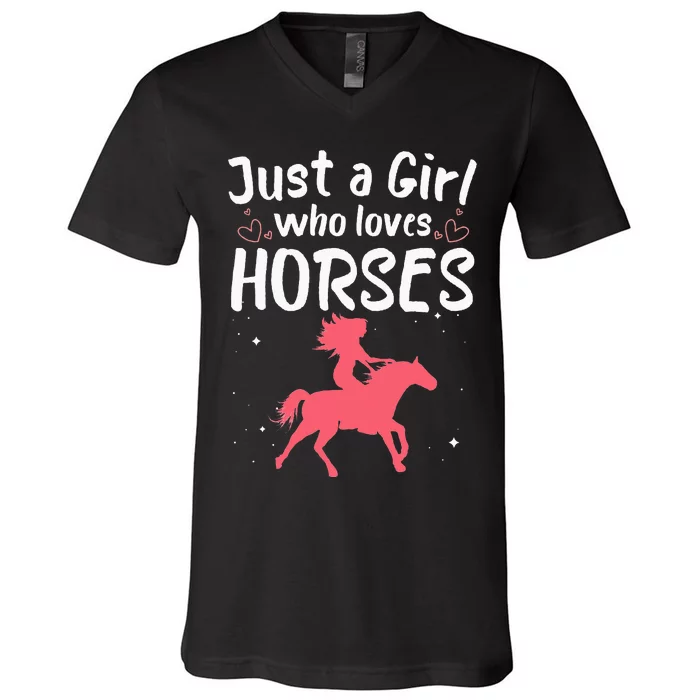 Design For  Horse Riding Equestrian V-Neck T-Shirt