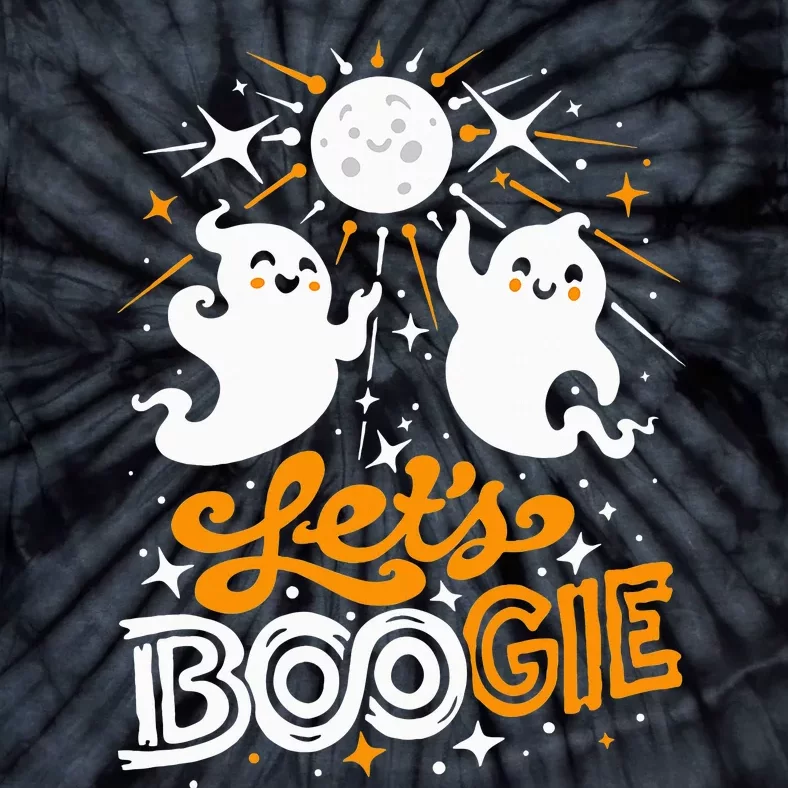 Disco Fever Halloween Ghosts Funny and Cute Boogie 70s Tie-Dye T-Shirt