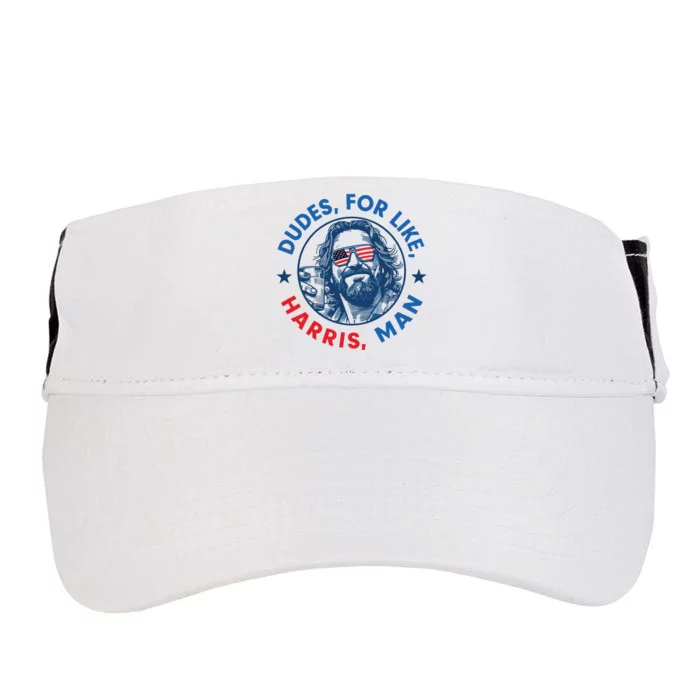 Dudes For Harris Kamala 2024 Madam President Democrat Adult Drive Performance Visor