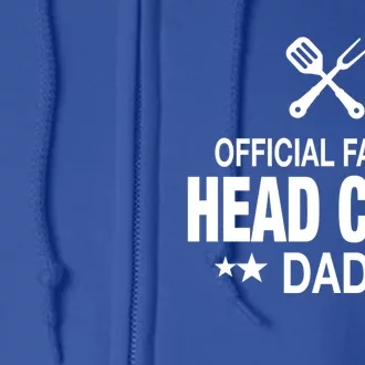 Dad Family Head Chef Funny Cooking Dad Gift Full Zip Hoodie