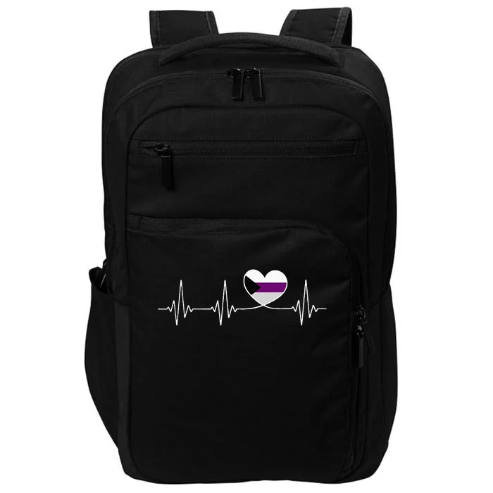 Demisexual Flag Heart For Demisexual Pride Impact Tech Backpack