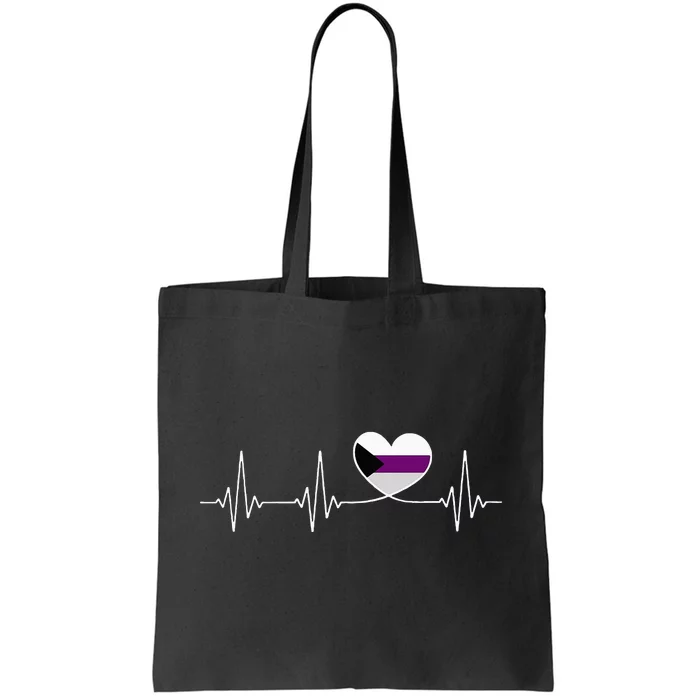 Demisexual Flag Heart For Demisexual Pride Tote Bag