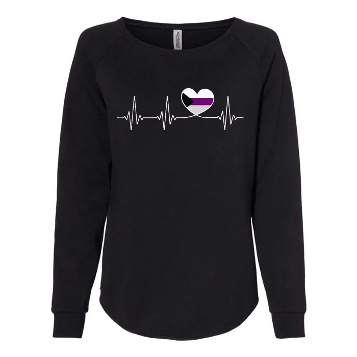 Demisexual Flag Heart For Demisexual Pride Womens California Wash Sweatshirt