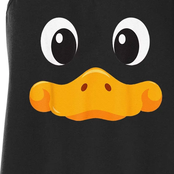 Duck Face Halloween Costume Birthday Idea Cute Funny Gift Women's Racerback Tank