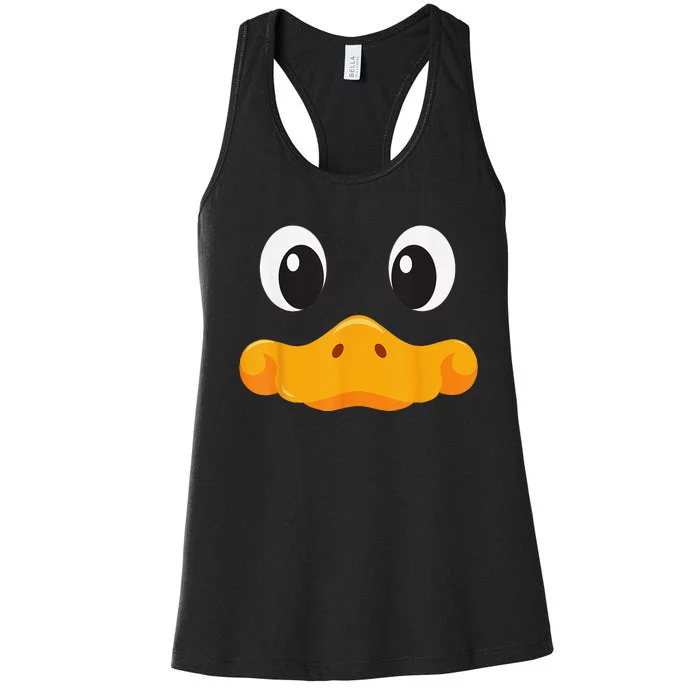 Duck Face Halloween Costume Birthday Idea Cute Funny Gift Women's Racerback Tank