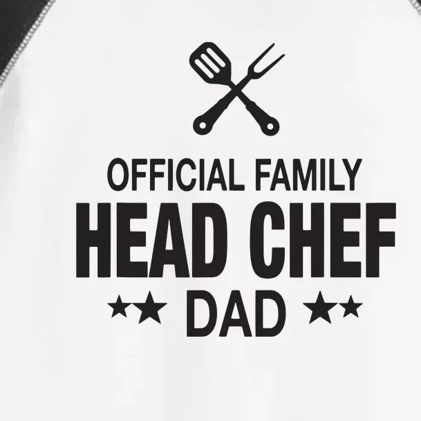 Dad Family Head Chef Funny Cooking Dad Toddler Fine Jersey T-Shirt