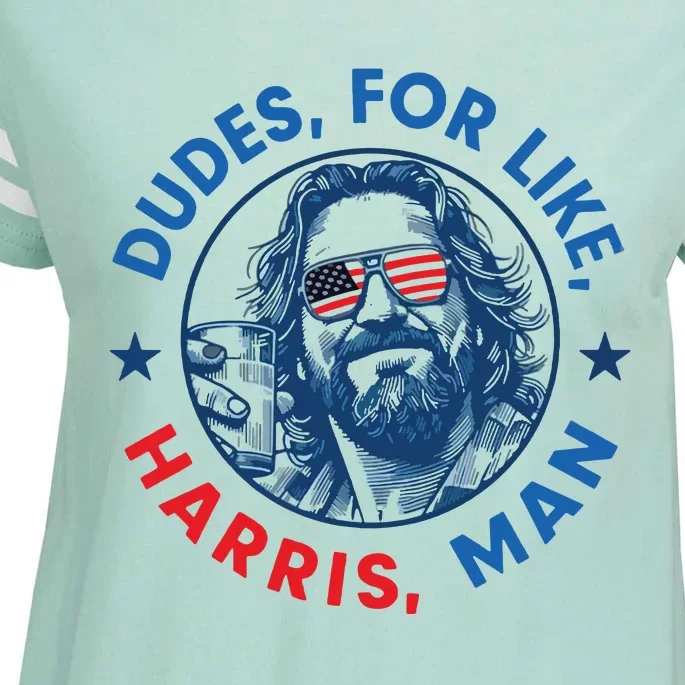 Dudes For Harris Kamala 2024 Madam President Democrat Enza Ladies Jersey Football T-Shirt