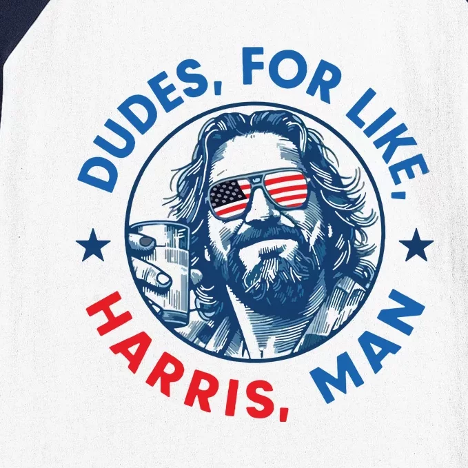 Dudes For Harris Kamala 2024 Madam President Democrat Baseball Sleeve Shirt